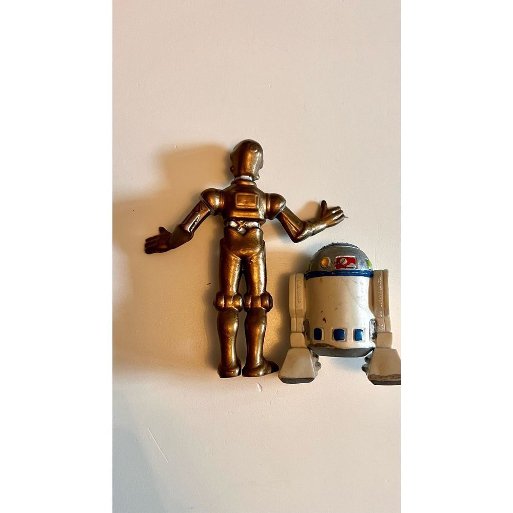 Vintage Droids Cartoon R2-D2 & C-3PO PVC 1986 Star Wars Lucasfilms Set Of 2 - Picture 2 of 9